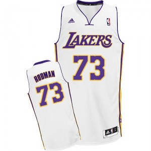 Maillot blanc NBA Dennis Rodman Swingman masculine - Adidas Los Angeles Lakers & remplaçant 73