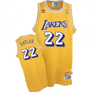Maillot or pour hommes Throwback NBA Elgin Baylor Swingman - Mitchell et Ness Los Angeles Lakers & 22