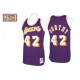 NBA James digne Jersey violet Throwback authentique masculin - Mitchell et Ness Los Angeles Lakers & 42