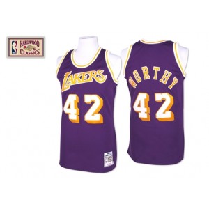 NBA James digne Jersey violet Swingman Throwback masculine - Mitchell et Ness Los Angeles Lakers & 42