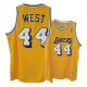Maillot or Jerry West NBA authentique Throwback masculine - Mitchell et Ness Los Angeles Lakers & 44