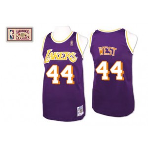 Jersey violet Jerry West NBA Throwback authentique masculin - Mitchell et Ness Los Angeles Lakers & 44