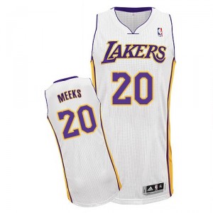 Maillot blanc de NBA Jodie Meeks authentiques hommes - Adidas Los Angeles Lakers & remplaçant 20