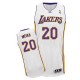 Maillot blanc de NBA Jodie Meeks authentiques hommes - Adidas Los Angeles Lakers & remplaçant 20