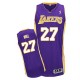 Jersey violet de NBA Jordan Hill authentiques hommes - Adidas Los Angeles Lakers & route 27