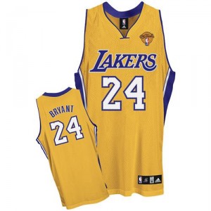Jersey or de NBA Kobe Bryant authentiques hommes - Adidas Los Angeles Lakers & 24 finales maison