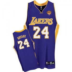 Jersey violet de NBA Kobe Bryant authentiques hommes - Adidas Los Angeles Lakers & 24 route de finale