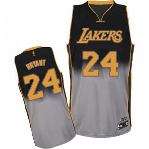 Jersey noir/gris NBA Kobe Bryant authentique masculin - Adidas Los Angeles Lakers & 24 Fadeaway Fashion