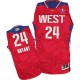 Maillot rouge de NBA Kobe Bryant authentiques hommes - Adidas Los Angeles Lakers & 2013 24 All Star