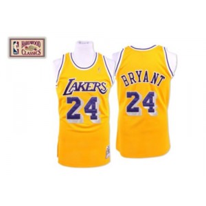 Maillot or NBA Kobe Bryant Throwback authentique masculin - Mitchell et Ness Los Angeles Lakers & 24
