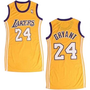 Maillot or NBA Kobe Bryant authentiques femmes - Adidas Los Angeles Lakers & robe 24