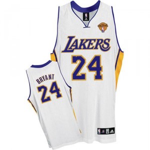 Maillot blanc de NBA Kobe Bryant authentiques hommes - Adidas Los Angeles Lakers & 24 finales de rechange