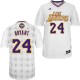 Maillot blanc de NBA Kobe Bryant authentiques hommes - Adidas Los Angeles Lakers & latine de New 24 nuits