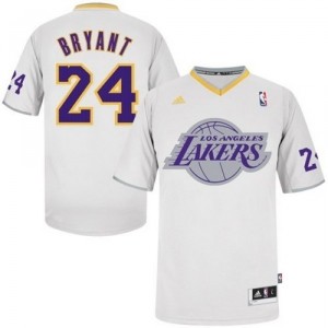 Maillot blanc NBA Kobe Bryant Swingman masculine - Adidas Los Angeles Lakers & 2013 24 jour de Noël