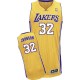 Maillot or authentique masculin NBA Magic Johnson - Adidas Los Angeles Lakers & maison 32