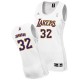 Maillot blanc des femmes authentiques NBA Magic Johnson - Adidas Los Angeles Lakers & remplaçant 32