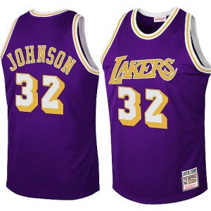 Jersey violet NBA Magic Johnson Swingman Throwback masculine - Mitchell et Ness Los Angeles Lakers & 32
