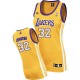 Maillot or des femmes authentiques NBA Magic Johnson - Adidas Los Angeles Lakers & maison 32