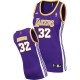 Jersey violet des femmes authentiques NBA Magic Johnson - Adidas Los Angeles Lakers & route 32