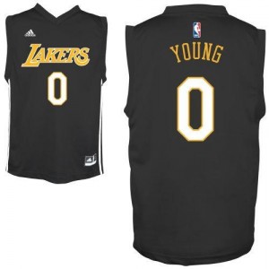 Los Angeles Lakers 0 jeunes Nick Young Replica noir Maillot