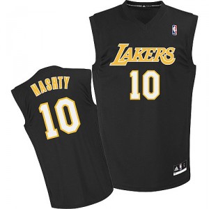 Jersey noir de NBA Steve Nash authentiques hommes - Adidas Los Angeles Lakers & 10 Nashty