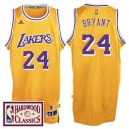 Los Angeles Lakers 24 Kobe Bryant 2016-17 saison or Hardwood Classics Throwback Maillot hommes