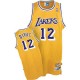 Maillot or Vlade Divac NBA authentique Throwback masculine - Adidas Los Angeles Lakers & 12