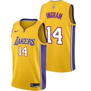 saison Brandon Ingram Los Angeles Lakers &14 icône Couleur d'or Authentique