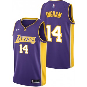 2017-18 saison Brandon Ingram Los Angeles Lakers &14 icÃ´ne Violet Authentique 