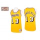 Maillot or NBA Wilt Chamberlain Throwback authentique masculin - Mitchell et Ness Los Angeles Lakers & 13