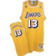 Maillot or pour hommes Throwback NBA Wilt Chamberlain Swingman - Adidas Los Angeles Lakers & 13
