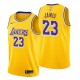 Hommes Los Angeles Lakers ^ 23 Édition Lebron James Icon Swingman Jersey d'or