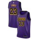 Mâle LeBron James 2018-19 des Los Angeles Lakers ^ 23 City Purple Jersey