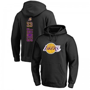 Los Angeles Lakers Male LeBron James ^ 23 Backer Pullover Noir Sweat à capuche