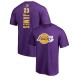LeBron James mâle des Lakers de Los Angeles ^ 23 Backer Purple T-shirt
