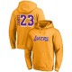 Los Angeles Lakers Homme LeBron James ^ 23 Pull à capuche doré Sweat à capuche