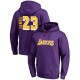 Lakers de Los Angeles Homme LeBron James ^ 23 Pull latéral balayé Sweat à capuche violet