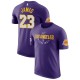 Mâle LeBron James de Lakers de Los Angeles ^ 23 Pratique Performance T-shirt Pourpre