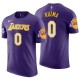 T-shirt en jersey violet avec déclaration de Kyle Kuzma Purple pour hommes ^ 0