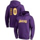 Los Angeles Lakers Homme Kyle Kuzma ^ 0 Pull-over à capuche violet
