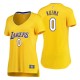 Chandails Los Angeles Lakers pour femmes de marque Fanatics ^ 0 Kyle Kuzma Icon Edition, réplique de maillot jaune
