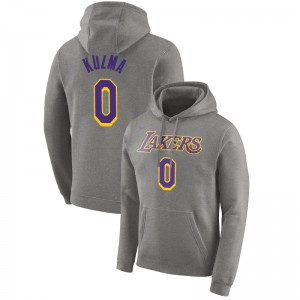 Los Angeles Lakers Homme Kyle Kuzma ^ 0 Essential Pullover Grey Sweat à capuche
