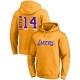Lakers de Los Angeles Brandon Ingram ^ 14 Sidesweep Pullover Gold Sweat à capuche