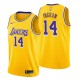 Hommes Los Angeles Lakers ^ 14 Brandon Ingram Icon Edition Gold Swingman Jersey
