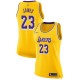 Maillot LeBron James ^ 23 Icon Gold de Lakers de Los Angeles pour femmes