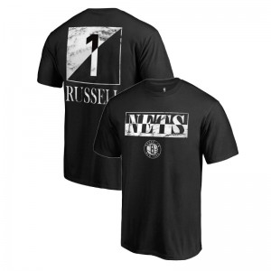 Brooklyn Nets D'Angelo Russell ^ 1 T-shirt Noir Marbre Yin Yang
