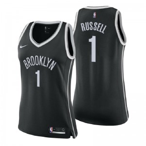 Maillot Brooklyn Nets pour femme ^ 1 Maillot Swingman Noir Icon Edition Angel