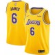 Lakers de Los Angeles &6 LeBron James Maillot Or 2019-20 Stitched