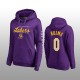 Los Angeles Lakers & 0 Kyle Kuzma Fanatics Sudadera con capucha de clase alta para mujer - Púrpura