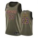 Los Angeles Lakers LeBron James Camo Vert Salute to Service Maillot